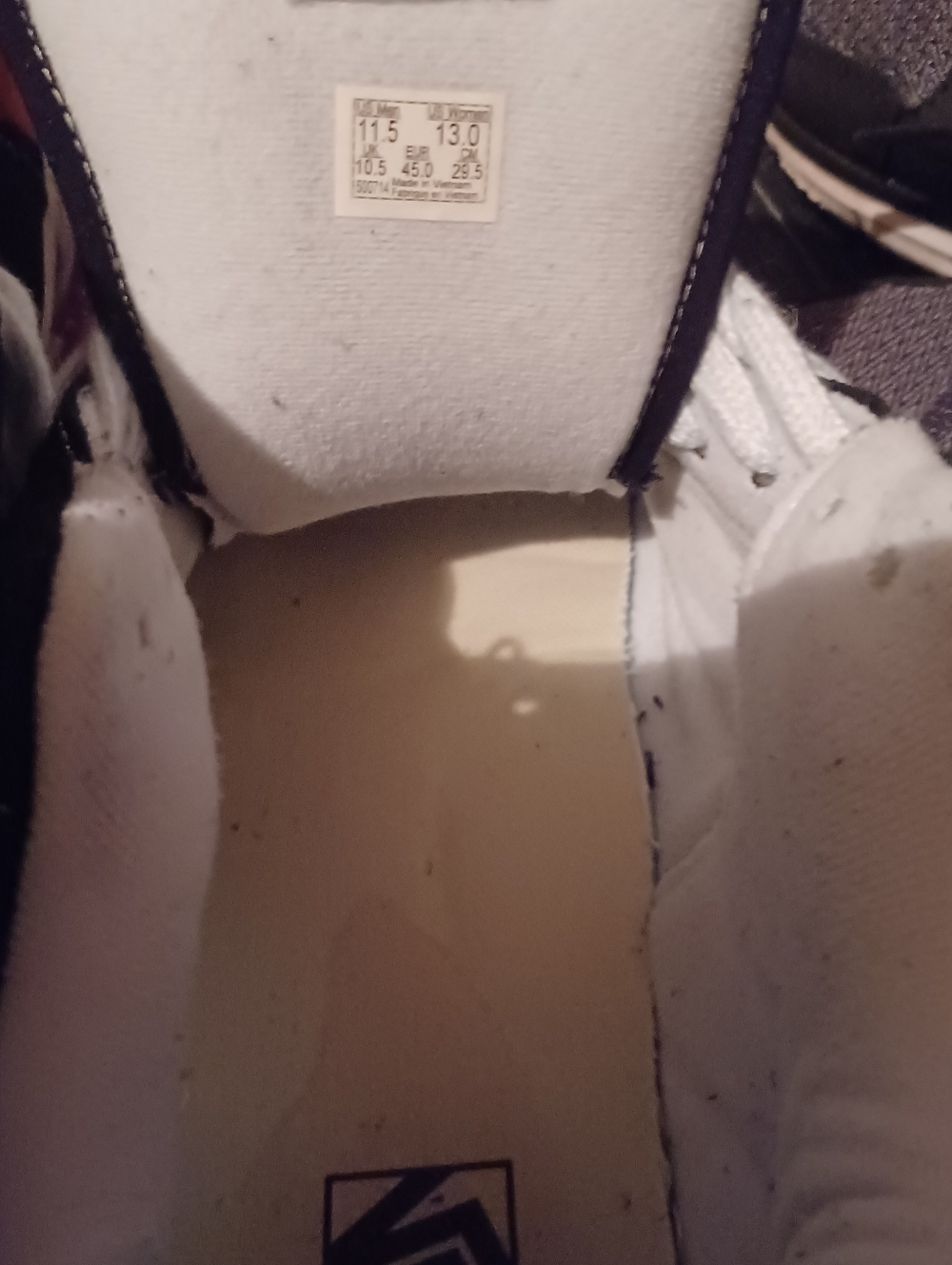 -- Vans Black and White Old Skool Low-Top Sneakers - Picture 7 of 11